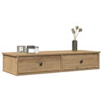 vidaXL Wandschap met lades 100x37,5x19cm bewerkt hout, Verzenden, Nieuw