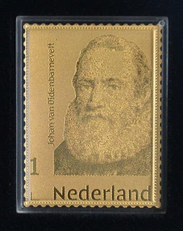 Nederland 2021 - Gouden Postzegel Johan van Oldenbarnevelt, Postzegels en Munten, Gestempeld