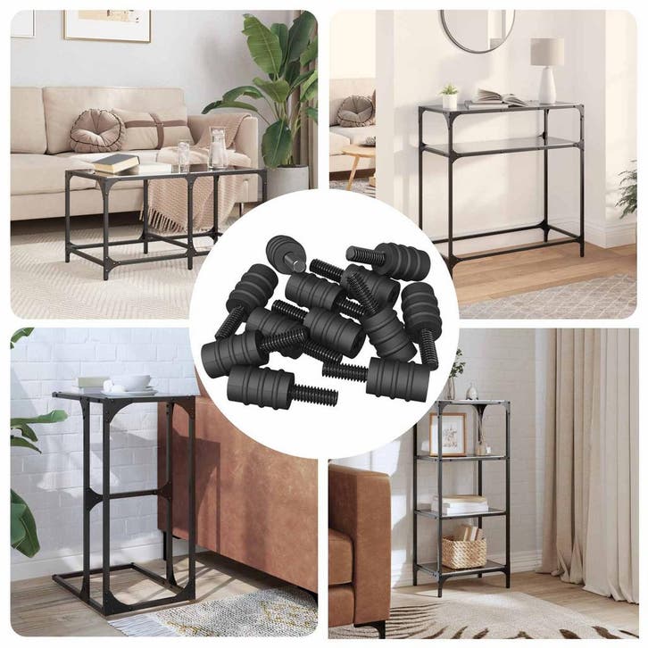 vidaXL Afstandsschroef 4865 pcs Zwart M4 Rubber en Staal, Bricolage & Construction, Serrurerie de bâtiment & Dispositif de fermeture