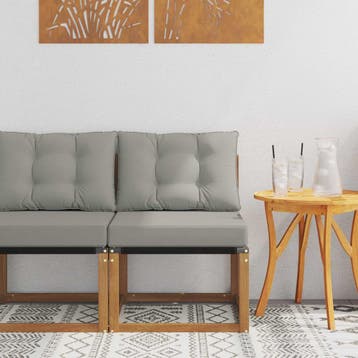 vidaXL Buiten Middelste sofa Massief acaciahout en, Verzenden, Nieuw