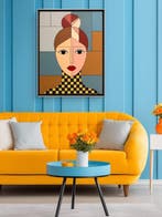 Marcel Mendez - Fragmented Face #35 -XL-, Antiek en Kunst