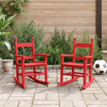 vidaXL Schommelstoelen 2 st voor kinderen massief, Verzenden