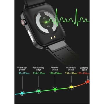 E86 ECG Smartwatch met Extra Bandje - Fitness Sport Activity, Verzenden