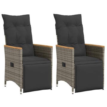 Tuinstoelen 2st: -67% Retour Deal, sla nu je slag!, Tuin en Terras, Tuinstoelen, Verzenden, Gebruikt, Rotan, Verstelbaar