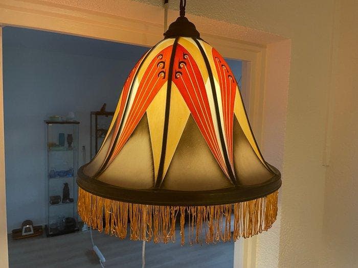De Nieuwe Honsel - Lampe - Vitraux et métal. - Amsterdamse, Antiquités & Art, Art | Objets design