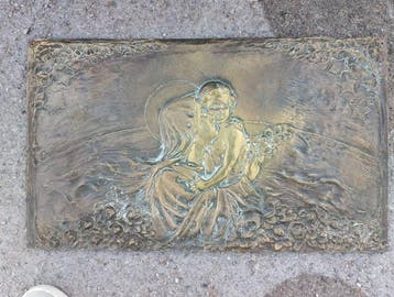 Fonderia Napoletana - Reliëf, Madonna con bambino - 64 cm -