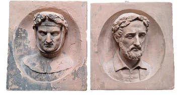 haut-relief - Dante et Tasso - Plaquette (2) - Terre cuite