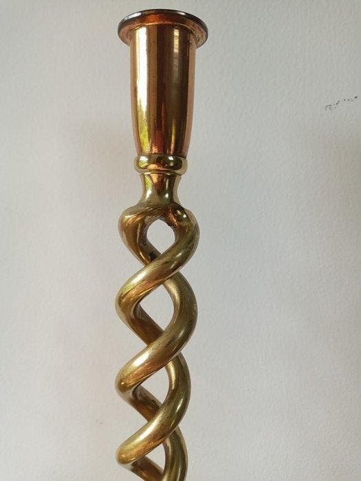 Kaarsenhouder - Messing - Paren kandelaars, Antiek en Kunst, Curiosa en Brocante