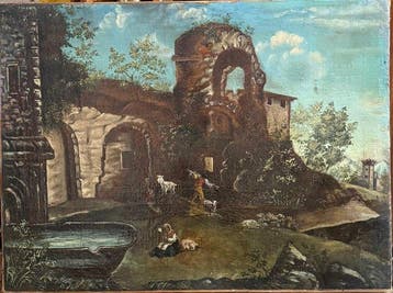 Scuola Veneta (XVIII) - Paesaggio con Armenti