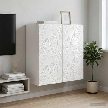 vidaXL Wandkast Hoogglans Wit 59 x 31 x 60 cm Bewerkt hout, Verzenden