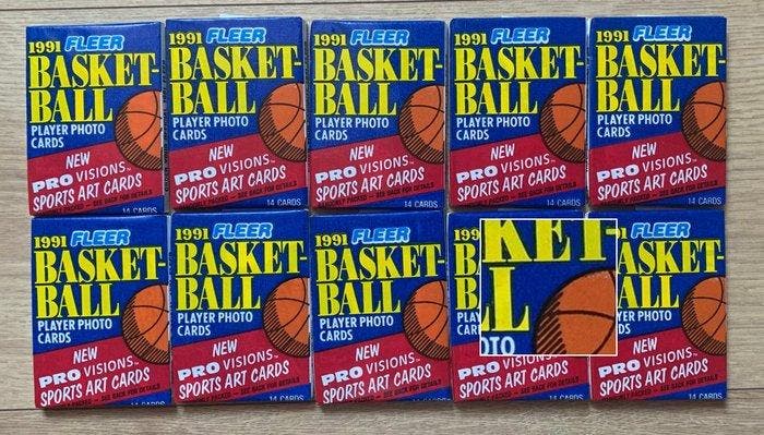 1991 Fleer Michael Jordan - 10 Pack - Excellent (EX), Verzamelen, Stickers