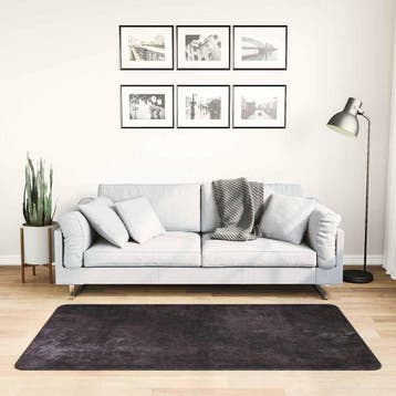 vidaXL Vloerkleed wasbaar 80x150 cm antracietkleurig, Huis en Inrichting, Verzenden, Nieuw