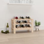 vidaXL Wijnrek 61,5x30x42 cm massief grenenhout bruin, Verzenden, Nieuw