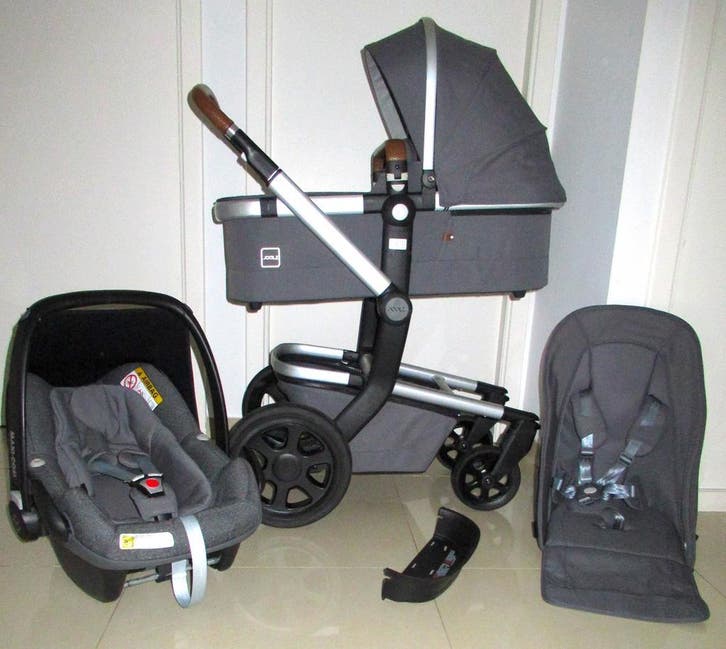 Joolz Day3 Gorgeous grey 3 in 1 - COMPLEET, Kinderen en Baby's, Kinderwagens en Combinaties, Met autostoeltje, Verstelbare duwstang