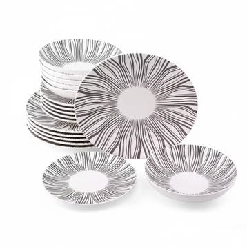 Buccan Serviesset Zebra - 18-delig, Huis en Inrichting, Keuken | Servies, Verzenden, Nieuw