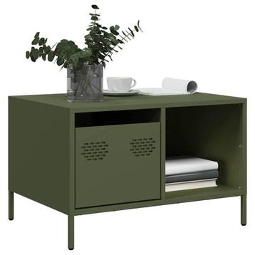 vidaXL Salontafel 68,5x50x43,5 cm koudgewalst staal, Verzenden, Nieuw