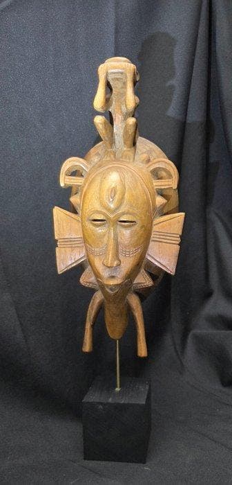 Masque de singe senufo (32 cm) - stand inclus dans cette