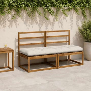 vidaXL Bankkussen VIANEN 100% Polyester Wit 180 x 60 x 12 cm, Verzenden, Nieuw