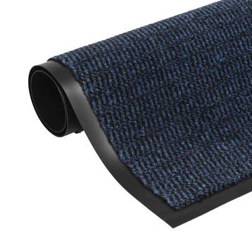 vidaXL Droogloopmat rechthoekig getuft 80x120 cm blauw, Verzenden, Nieuw
