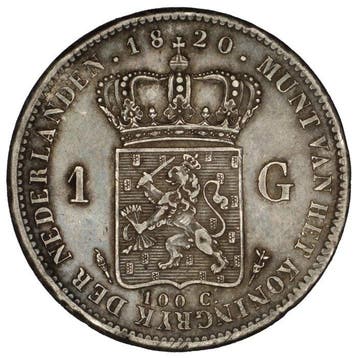 Nederland. Willem I. 1 Gulden 1820 - Utrecht - SCARCE, Postzegels en Munten, Munten | Nederland