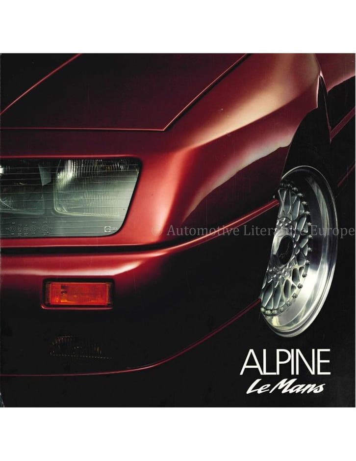 1990 ALPINE V6 TURBO LE MANS BROCHURE FRANS, Livres, Autos | Brochures & Magazines