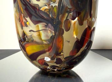 Maxence Parot - Vaas - Uniek kleurvase met opalines, 27 cm -, Antiquités & Art