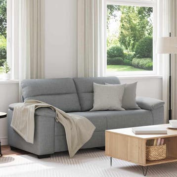 vidaXL 2-zitsbank / zetel 180x81x84 cm stof lichtgrijs, Huis en Inrichting, Verzenden, Nieuw