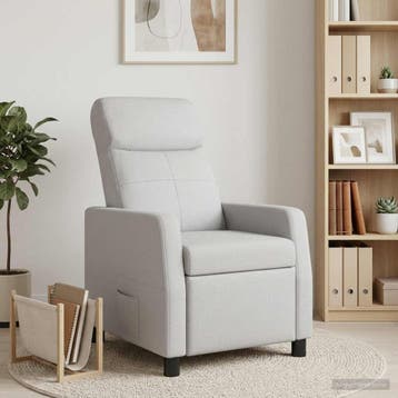 vidaXL Recliner Wolkgrijs Stof, Verzenden, Nieuw