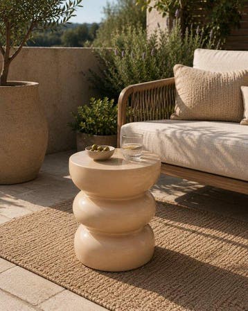Japandi Beige - Bijzettafel - Magnesiumoxide