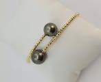 Armband - 18 karaat Geel goud - Ronde Tahitiaanse parels