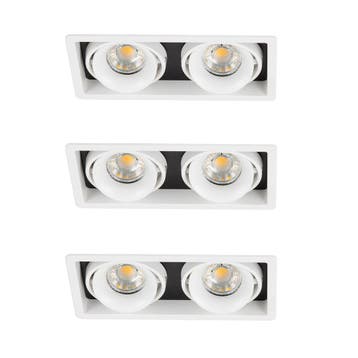 Spots inbouw Inbouwspot Bjorn 2 wit set 3 stuks, Verzenden