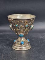 Judaica - Verzilverd - 1970-1980 - Joodse Kiddush-beker, Antiek en Kunst