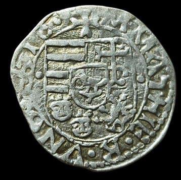 Hongarije, middeleeuws. Matthias Corvinus 1458-1490. Denar