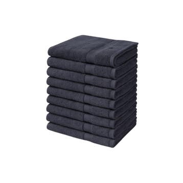 Handdoeken 50×100 cm – Set van 10 – 400 g/m² - Zwart, Verzenden