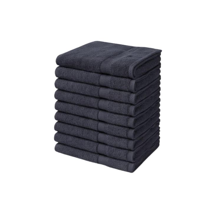 Handdoeken 50×100 cm – Set van 10 – 400 g/m² - Zwart, Maison & Meubles, Salle de bain | Linge de bain & Accessoires, Envoi