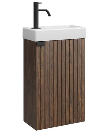 Toiletmeubel Bosco 40 x 22 cm Walnoot Fonteinmeubel, Verzenden, Nieuw
