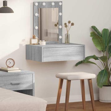 vidaXL Kaptafel Grijs 60 x 40 x 70 cm Bewerkt hout, Verzenden