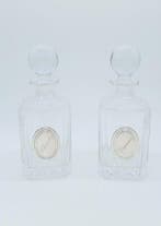 Fles (2) - .800 zilver - Whisky & Cognac, Antiek en Kunst