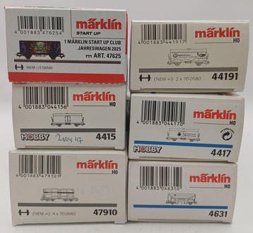 Märklin H0 - 4415, 4417, 4631, 44191, 47625 en 47910 - Wagon, Hobby en Vrije tijd, Nieuw