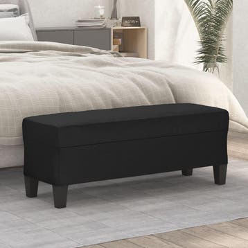 vidaXL Bankje 100x35x41 cm kunstleer zwart, Verzenden, Nieuw