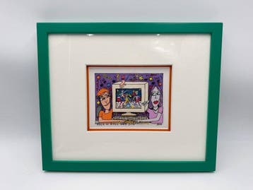 James Rizzi (1950-2011) - Rock n Roll Web site3D silkscreen, Antiek en Kunst