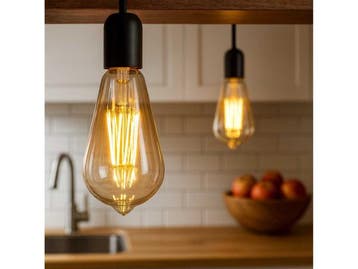Veiling - 60x Amber Filament Lamp ST64 – 6W – E27 – Di