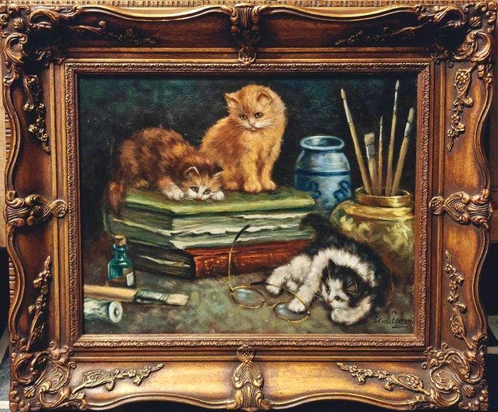 Hollandse School (XX), naar Charles van den Eycken -, Antiquités & Art, Art | Peinture | Classique