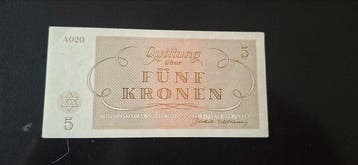 Tchécoslovaquie. - 5 Kronen - 1943 - Theresienstadt Ghetto