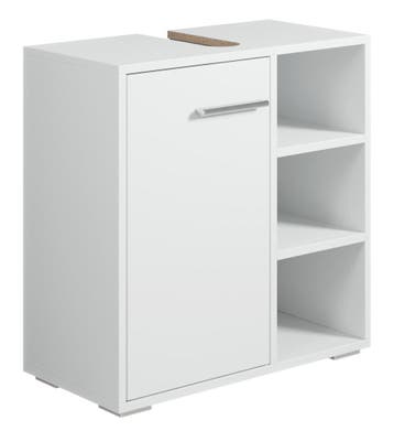 Wastafelkast Neptunus 60 x 28 x 60 cm Mat wit Badkamerkast, Verzenden, Nieuw