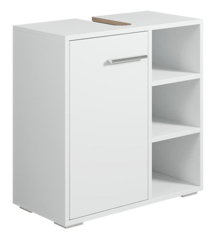 Wastafelkast Neptunus 60 x 28 x 60 cm Mat wit Badkamerkast, Huis en Inrichting, Badkamer | Badkamermeubels, Nieuw, Verzenden