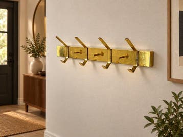 Kapstok - Metaal, Messing - wandkapstok, Huis en Inrichting, Nieuw