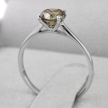 Sans prix de réserve - Bague - 14 carats Or blanc - 1.06ct., Bijoux, Sacs & Beauté, Bagues