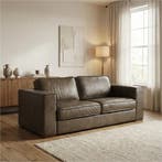 Leren bank Fine - 2,5 zits, Huis en Inrichting, Nieuw, Ophalen of Verzenden, Eigentijds, Klassiek, Modern, 200 tot 250 cm