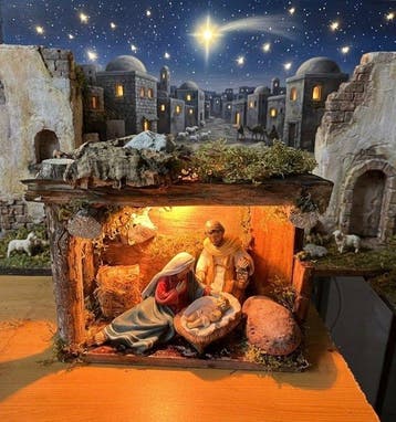 Kerststal - Hout, Hars